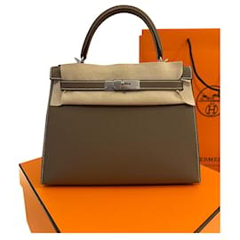 Hermès-Kelly bag 28  EPSOM ETOUPE-Taupe