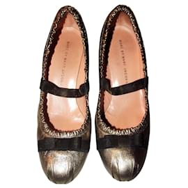 Marc by Marc Jacobs-MARC BY MARC JACOBS PUMPS SALOME GOLD ANTIQUE SMALL KNOTS BLADE ANTH T 39-Metallic