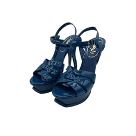 Saint Laurent-SAINT LAURENT  Sandals T.eu 38.5 Leather-Blue