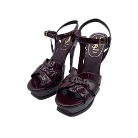 Saint Laurent-SAINT LAURENT  Sandals T.eu 38.5 Patent leather-Purple