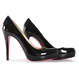 Christian Louboutin-Christian Louboutin Black Patent Leather Rolando Platform Pumps-Black