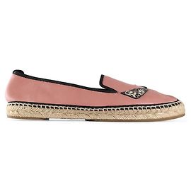 Fendi Pink Leather Monster Eye Espadrilles Pink