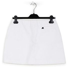 Courreges White Denim Mini Skirt White