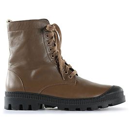 Botas de combate de couro de bezerro Loewe marrom couro com cadarço Marrom
