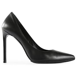 Saint Laurent-Saint Laurent Black Leather Pointy Toe Classic Pumps-Black