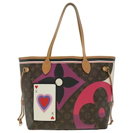 Louis Vuitton-LOUIS VUITTON Monogram Game On Neverfull MM Tote Bag M57452 LV Auth 37723-Other