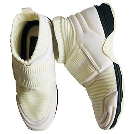 Baskets Chanel Speed Stretch Sock Blanc Crème Blanc Crème