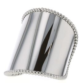 Loewe Wide Metal Plate Bangle Silvery