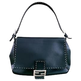 Fendi-Mamma Baguette Selleria-Black