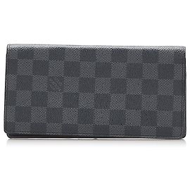 Carteira Louis Vuitton Black Damier Graphite Brazza Preto
