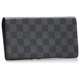 Louis Vuitton-Louis Vuitton Black Damier Graphite Brazza Wallet-Black