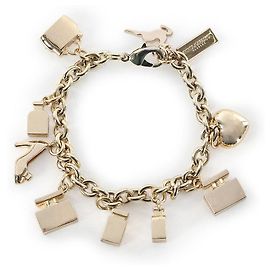 Dolce & Gabbana Pulsera de cadena con dijes de corazón/zapatos/botella de perfume chapada en oro Dorado Metálico