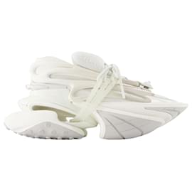 Balmain-Einhorn-Sneaker – Balmain – Leder – Weiß-Weiß
