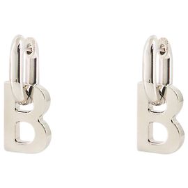 B Chain Xs Earp Earring - Balenciaga -  Slick Silver Silvery Metallic