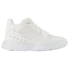 Alexander Mcqueen-Court Sneakers - Alexander McQueen - Leather - Grey-White