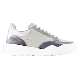 Alexander Mcqueen-Court Trainers - Alexander McQueen -  Leather - Grey-Grey