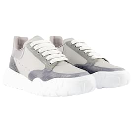 Alexander Mcqueen-Court Trainers - Alexander McQueen -  Leather - Grey-Grey