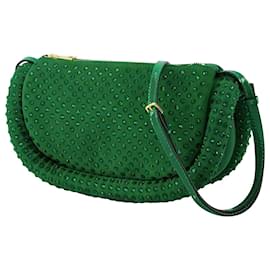 JW Anderson-The Bumper-12 Bag - J.W. Anderson - Suede - Green-Green