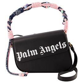 Plaited Bandana Crash Gm Handbag - Palm Angels - Black - Leather Black