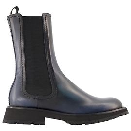 Chelsea Boots - Alexander McQueen - Leather - Black Grey