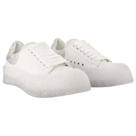 Alexander Mcqueen-Sneakers Deck Plimsoll - Alexander McQueen - Pelle - Bianco-Bianco