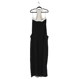 Emilio Pucci-Emilio Pucci Black Silk & White Pearl Halter Neck Wide Legs Jumpsuit-Black