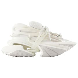 Einhorn-Sneaker – Balmain – Leder – Weiß Weiß