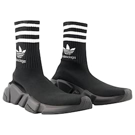 Balenciaga-Tênis Adidas Speed Lt - Balenciaga - Preto/Logo Branco-Preto