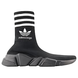 Balenciaga-Speed Lt Adidas Zapatillas - Balenciaga - Negro/Logo Blanco-Negro