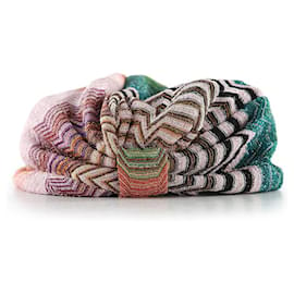 Missoni-Missoni Multicolor Viscose ZigZag Head Wrap Cap-Multiple colors