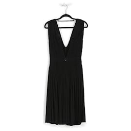 Maison Rabih Kayrouz-Maison Rabih Kayrouz Black Cupro Gathered Sleeveless Mini Dress-Black