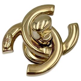 CHANEL chiusura CC turnlock dorata D'oro