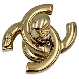 Chanel-CHANEL CC gold turnlock clasp-Golden