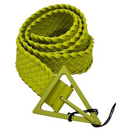 bottega veneta lime green rubber belt Light green