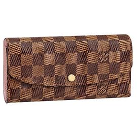 Louis Vuitton Carteira LV Emilie nova damier Rosa