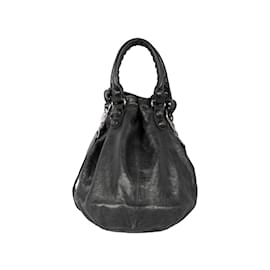 Balenciaga-Bolso Hobo Balenciaga Brogue Pompon-Gris