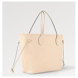 Louis Vuitton-LV Neverfull beige leather-Beige