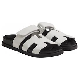 Hermès Sandals Black White