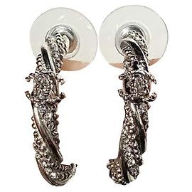 Chanel CC Logo Swarovski Crystal Earrings Other