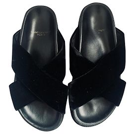 Saint Laurent Mules Black