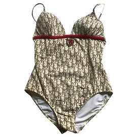 Bañador Dior Oblique Monogram Blanco Beige Blanco Beige