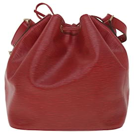Louis Vuitton-LOUIS VUITTON Epi Petit Noe Shoulder Bag Red M44107 LV Auth lt736-Red