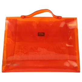 Hermès-Hermès Translucent Souvenir Satchel Bag-Orange