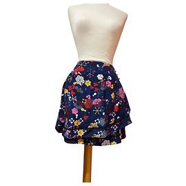 Saia Kenzo de seda multicolorida Multicor