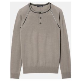 The Kooples Der Henley-Pullover von Kooples für Herren Schwarz Grau