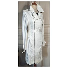 Karl Lagerfeld-LAGERFELD TRENCH COUTURE  ICONIC   TRENDY  GRAPHIQUE SMOCKé GAUFRé TM OU T 36/38-Blanc