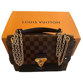 Louis Vuitton-VAVIN LV Checkerboard-Tasche-Braun,Schwarz
