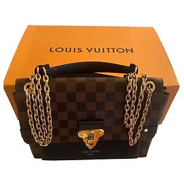 Louis Vuitton Bolsa xadrez VAVIN LV Marrom Preto