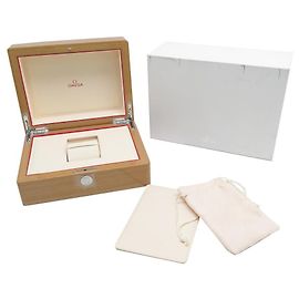 NOVA CAIXA RARA PARA OMEGA SEAMASTER SPEEDMASTER CAIXA DE RELÓGIO DE MADEIRA ENVERNIZADA Marrom