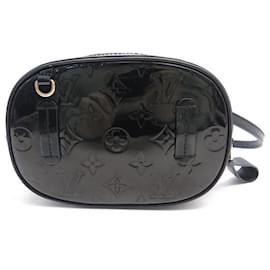 Louis Vuitton-NEW LOUIS VUITTON HANDBAG M90464 MONOGRAM PATENT BELT BELT BAG-Black